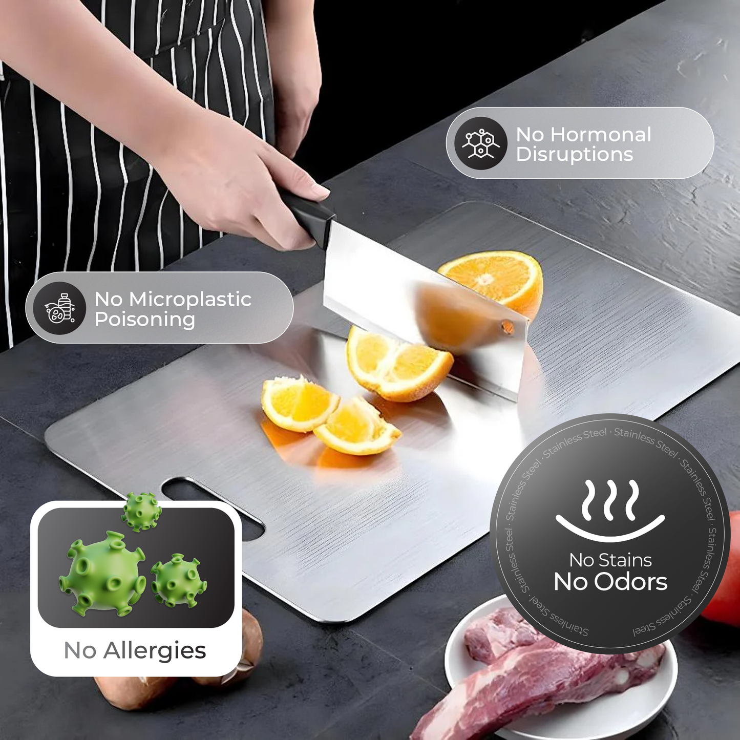 Titaluxe™ Pure Titanium Cutting Board