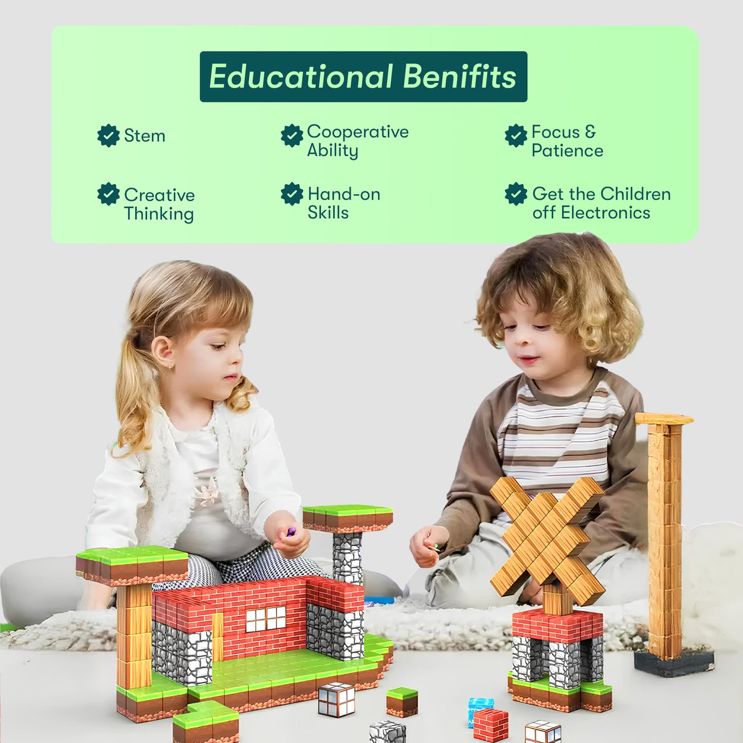 StemCraft™ STEM Learning Magnetic Building Blocks